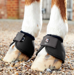 Premier Equine Ballistic No Turn Overreach Boots are pictured