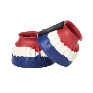 Elico Splash Overreach Boots are pictured in patriotic colours: red, white and blue