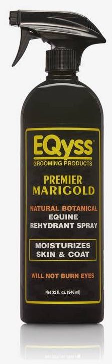 Pictured is Eqyss Premier Marigold Spray, a fly spray for horses