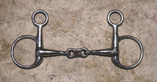 Pictured is a hanging cheek French link snaffle 