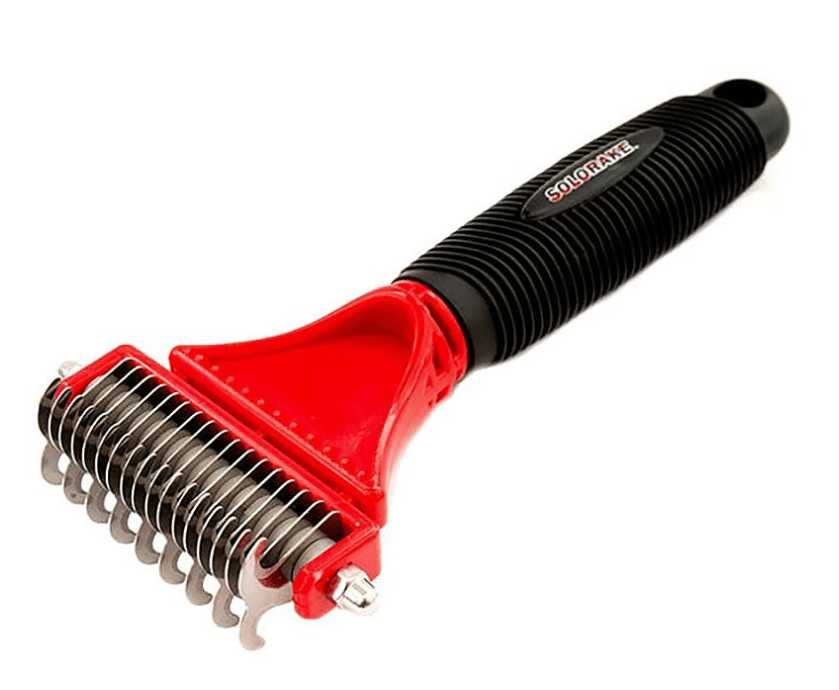 Pictured is a solorake, a humane product for mane thinning