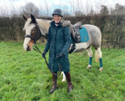 Pictured is Your Horse's tester Stephanie wearing the LeMieux Loire Waterproof Riding Coat