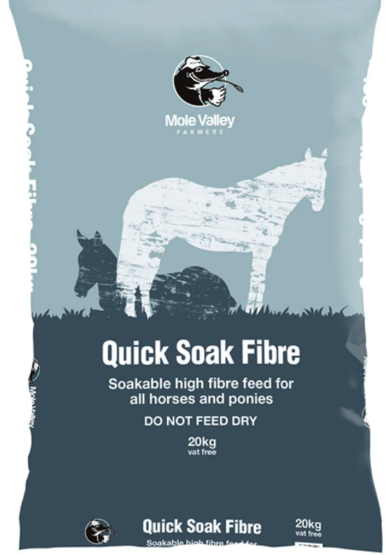 Pictured is a bag of Quick Soak Fibre from Mole Valley Farmers