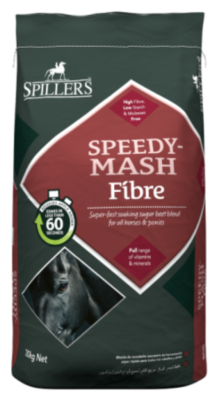 A bag of Spillers' Speedy-Mash Fibre is shown