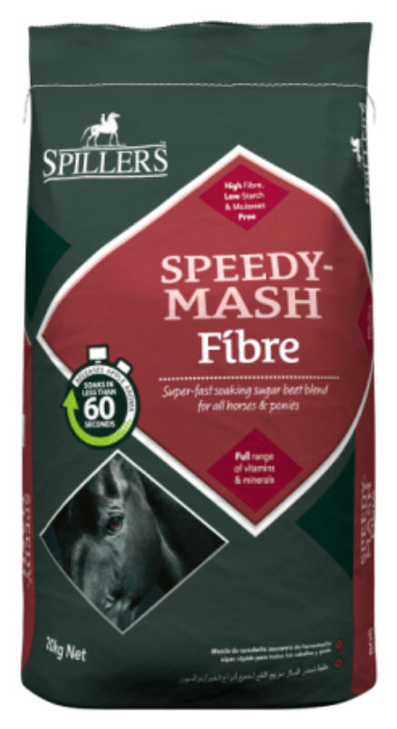 A bag of Spillers' Speedy-Mash Fibre is shown