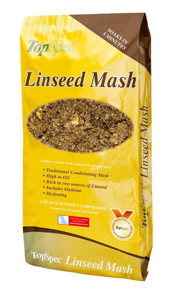 Pictured is a bag of Linseed Mash, made by TopSpec