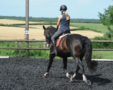 Practise riding straight lines as well as circles