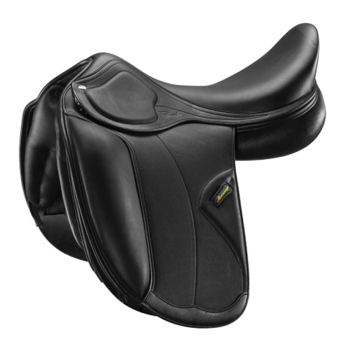 Pictured is an Amerigo Classic dressage saddle