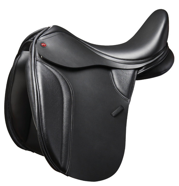 The T8 dressage from the Thorowgood range of dressage saddles is shown