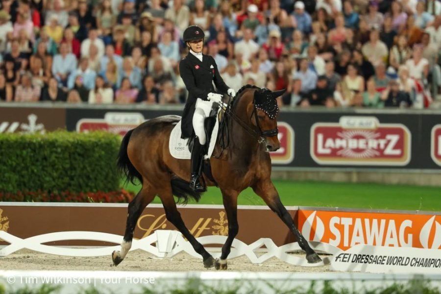 Cathrine Laudrup-Dufour and Mount St John Freestyle in the freestyle at the 2026 dressage World Championships