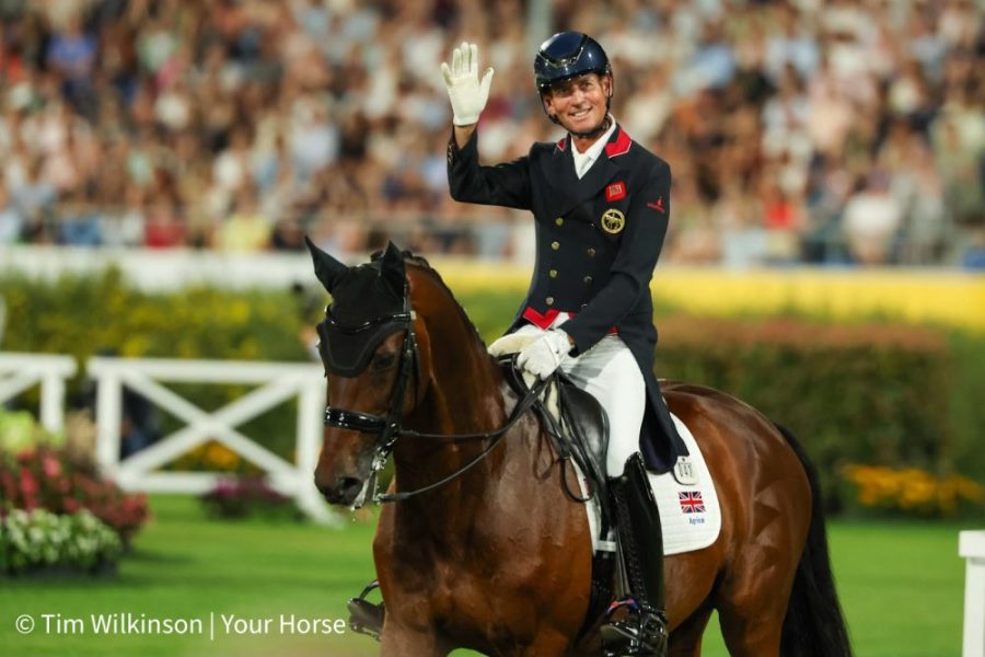 Carl Hester and Fame in the freestyle at the 2026 dressage World Championships