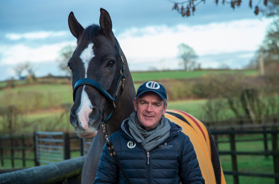 Pictured is Alan Davies with Valegro. The supergroom has created his own range of Alan Davies grooming brushes